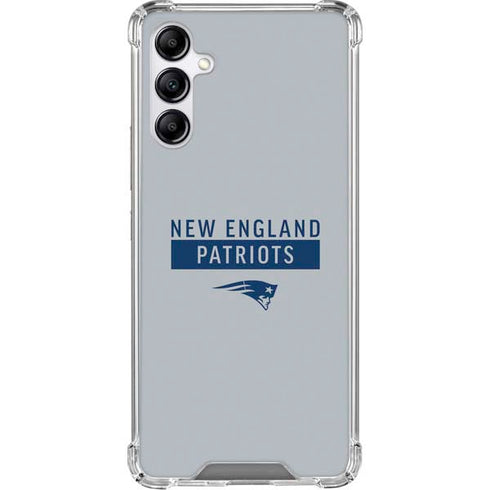 NFL New England Patriots Grey Performance Series Galaxy A15 5G Clear Case